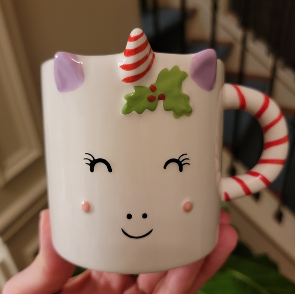 Target Dollarspot Unicorn Candy Cane Christmas Mug Ceramic 2023 Bullseye… - Picture 4 of 4